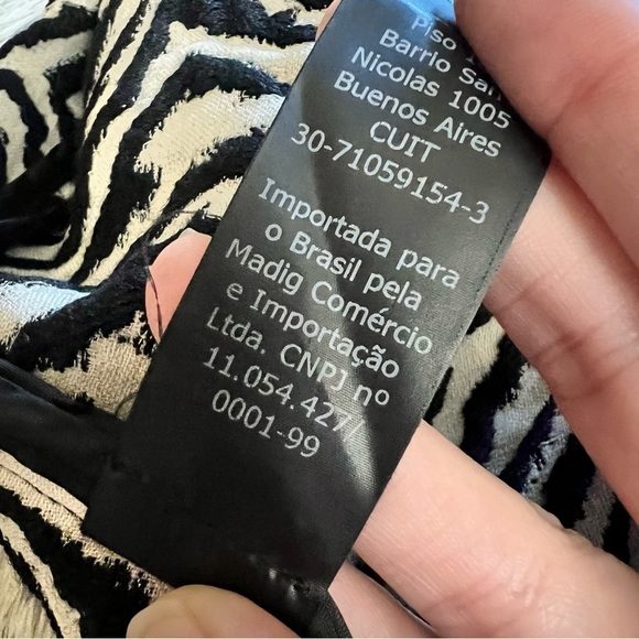 CAROLINA HERRERA Wool Blend Zebra Print Cocktail Dress Size 8 - Picture 14 of 15